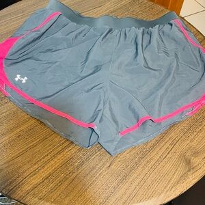 Under Armour Women's Athletic Shorts in Gray and Pink